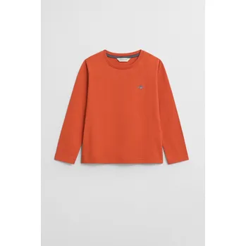 Dívčí tričko TRIČKO GANT SHIELD LS T-SHIRT DEEP ORANGE