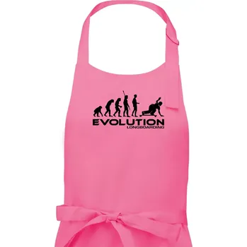 Kuchyňská zástěra Evoluce longboard - Pánská zástěra na vaření - Univerzální velikost ( Růžová )