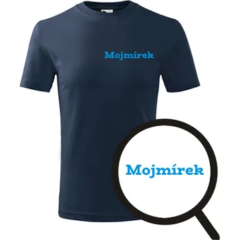 Chlapecké tričko Tmavě modré dětské tričko Mojmírek - dětské tričko se jménem - barva tmavě modrá - velikost 4roky