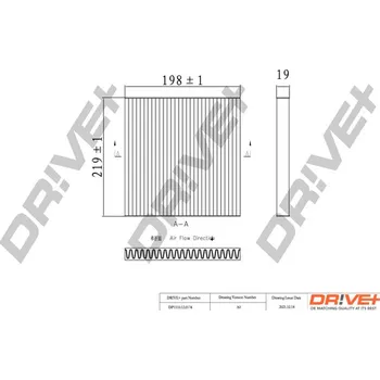 Kabinový filtr Filtr vzduchu v interiéru Dr!ve+ DP1110.12.0174