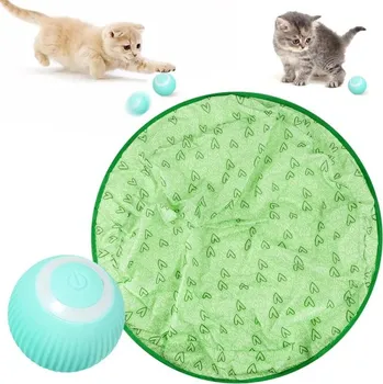 prolézačka Interaktivní hračka pro kočky Byffoer, inteligentní elektrický samootočný míček pro kočky, hrací