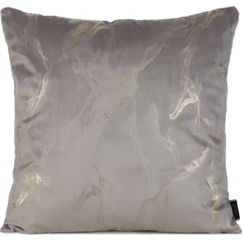 Povlak na dekorativní polštářek Povlak na polštář 45x45 Velur NAIRA ocelově zlatý Eurofirany k závěsům