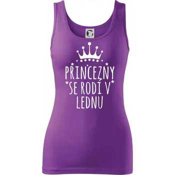 Dámské tričko Princezny se rodí v lednu - Dámské tílko - XS ( Fialová )