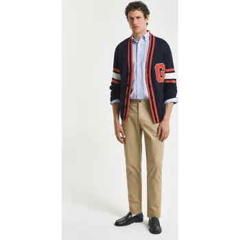 Pánské kalhoty KALHOTY GANT SLIM CHINOS DARK KHAKI
