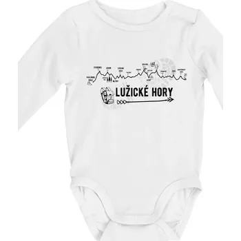 Profil Lužické hory - Body kojenecké s dlouhým rukávem - Dlouhý r. do 3 měs ( Bílá )
