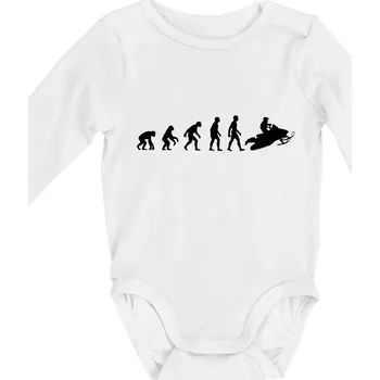 Kojenecký body Evoluce skútr - Body kojenecké s dlouhým rukávem - Dlouhý r. do 3 měs ( Bílá )