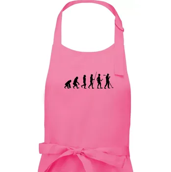 Kuchyňská zástěra Evoluce detektor - Dámská zástěra na vaření - Univerzální velikost ( Růžová )