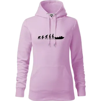 Dámská mikina Evoluce člun - Mikina dámská Cape s kapucí - XS ( Orchid )
