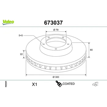 Brzdový kotouč Brzdový kotouč VALEO 673037
