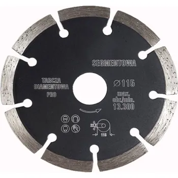 Řezný kotouč Diamantový kotouč SEGMENT PRO - 115mm x 22,2