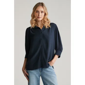 Dámská košile HALENKA GANT REG SS BLOUSE EVENING BLUE