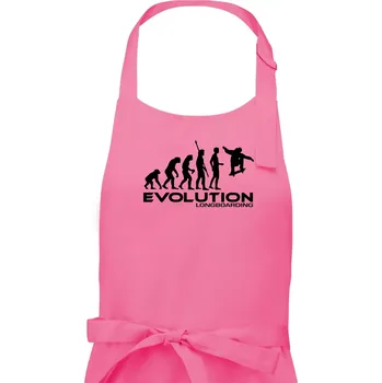 Kuchyňská zástěra Evoluce longboard jump - Dámská zástěra na vaření - Univerzální velikost ( Růžová )