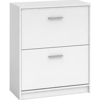 Botník Botník do předsíně Nepo Plus - Black Red White - BRW Bílá 70x84 cm