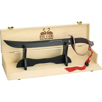 Otvírák Šavle na otevírání šampaňského v dřevěném boxu Laguiole Classique FOX, černá