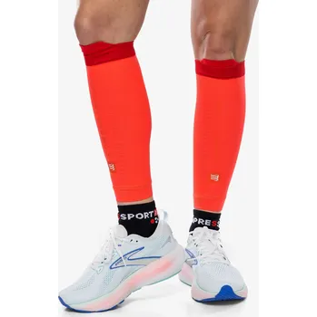 Běžecké oblečení Běžecké nohavice Compressport R2 3.0 - fluo red/white
