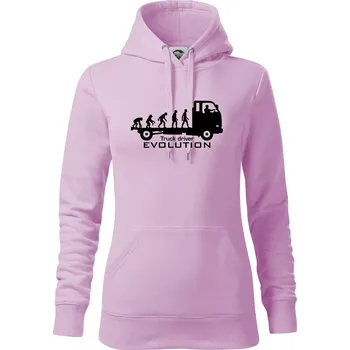 Dámská mikina Truck driver evolution - Mikina dámská Cape s kapucí - XS ( Orchid )