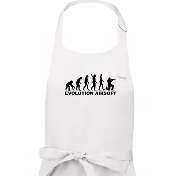 Kuchyňská zástěra Evoluce airsoft - Dámská zástěra na vaření - Univerzální velikost ( Bílá )