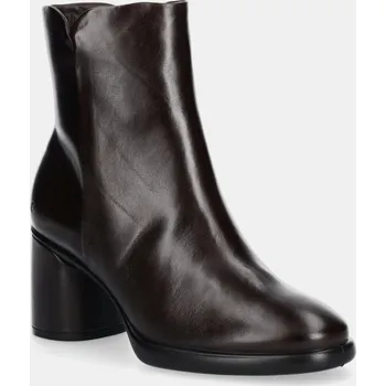 Dámské kozačky Nízké kozačky Ecco Sculpted Lx 55 Boot dámské, hnědá barva, na podpatku, 222613-01667 222613.01667 89X, EUR 37