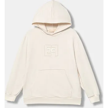 Chlapecká mikina Dětská bavlněná mikina Elisabetta Franchi EFFE156.0.FF002 béžová 01X, vel. 152