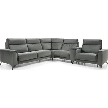 Sedací souprava Rohová sedací souprava Legato - Bydgoskie Meble forres kr10911, Černý kov 312x105 cm