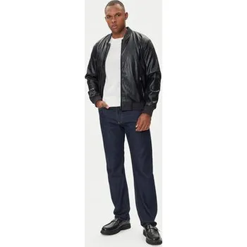 Pánská casual bunda Calvin Klein Jeans Bunda z imitace kůže LV04RC407G Černá Relaxed Fit XXL