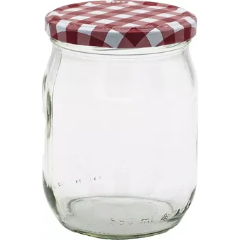 Sklenice Zavařovací sklenice Gastro 580 ml, víčko šroubovací kárové, sada 6ks