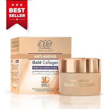 Pleťový krém EVA Skin Clinic Gold Collagen noční oční krém 3D efekt 15ml