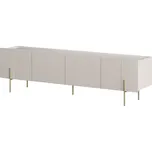 TV stolek 200 Malmi - Meble Bogart Kašmír/Crema Bianca/Zlatá 200x57 cm