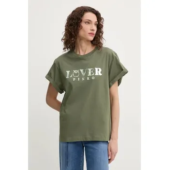 Pánské tričko Bavlněné tričko Pinko zelená barva, 104605 A2D1 104605.A2D1 91X, vel. M