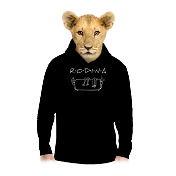 Chlapecká mikina Bastard Rodina dětská mikina klokanka Black