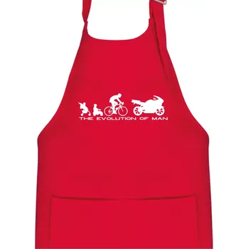 Kuchyňská zástěra Evolution of man (supersport) - Dětská zástěra na vaření - Univerzální velikost ( Červená )