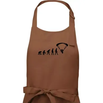 Kuchyňská zástěra Evoluce paramotor - Pánská zástěra na vaření - Univerzální velikost ( Kakaová )
