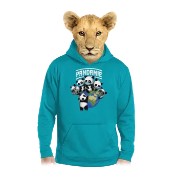 Chlapecká mikina Bastard Pandamie dětská mikina klokanka Hawaiian Blue