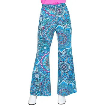Karnevalový kostým Dámské kalhoty 60. léta, modré mandaly - L/XL