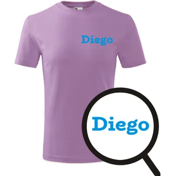 Chlapecké oblečení Fialové dětské tričko Diego - dětské tričko se jménem - barva fialová - velikost 4roky