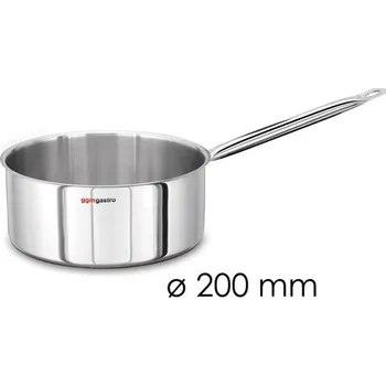 Hrnec G.Gastro Hrnec s rukojetí (mělký) - Ø 200 mm - výška 90 mm | Hrnec s rukojetí | Hrnec na mléko | Nerezový hrnec
