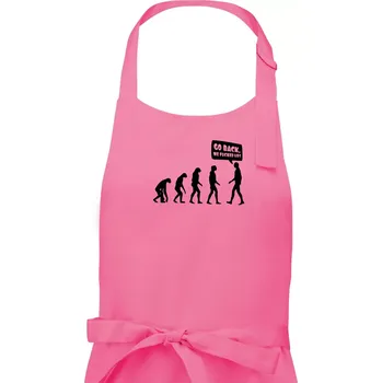 Kuchyňská zástěra Evoluce Go back - Dámská zástěra na vaření - Univerzální velikost ( Růžová )