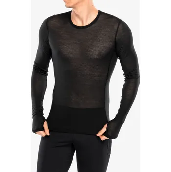 Funkční mikina Icebreaker Merino Blend 75 Cool-Lite Featherlight LS Crewe - black