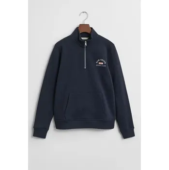 Dívčí mikina MIKINA GANT GRAPHIC HALF ZIP SWEATSHIRT EVENING BLUE