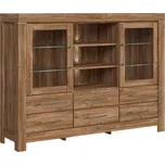 Komoda Gent - Black Red White - BRW Dub Stirling 166x125 cm