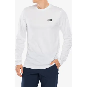 Pánská mikina Mikina bez kapuce The North Face L/S Simple Dome Tee - tnf white
