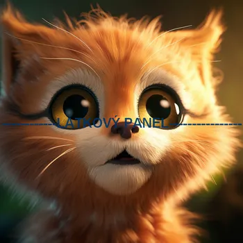 Látkový panel - Kočka - KČ-83 Velikost: 15x15cm, Materiál: Kočárkovina