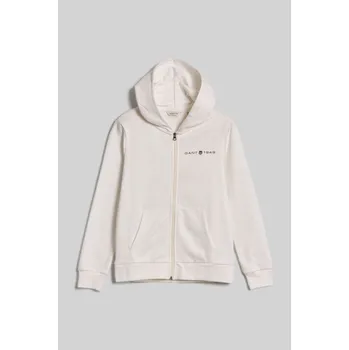 Dámská mikina MIKINA GANT REG PRINTED GRAPHIC ZIP HOOD EGGSHELL
