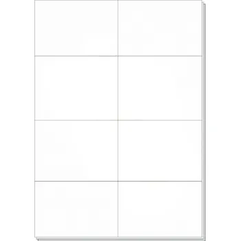 Speciální papír RVD Plus - samolepící etikety na A4, bílé, 105 × 74 mm - 100 archů