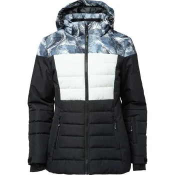 Dámská prošívaná lyžařská bunda Willard LUBCA S Černá, Světle modrá, Bílá