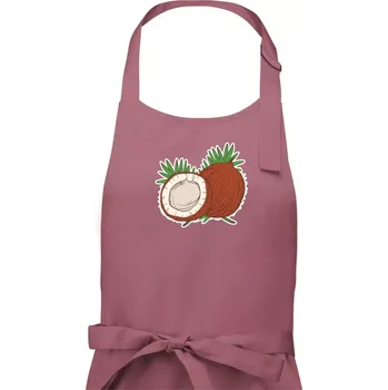 Kuchyňská zástěra Kokos - Pánská zástěra na vaření - Univerzální velikost ( Starorůžová )