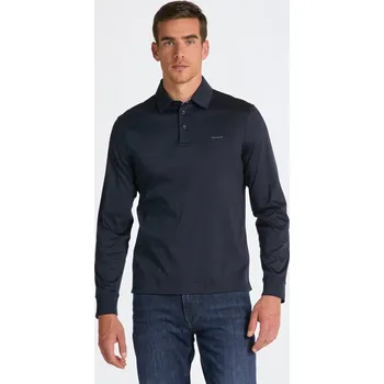 Pánská košile POLOKOŠILE GANT MERCERIZED LS JERSEY RUGGER EVENING BLUE