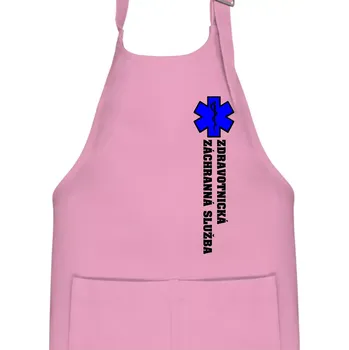 Kuchyňská zástěra Hvězda života - zdravotnická záchranná služba - Dětská zástěra na vaření - Univerzální velikost ( Růžová )