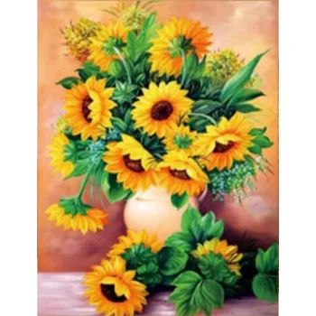 Vikpap W2390 - malování podle čísel, plátno 30 × 40 cm - Zlaté slunečnice