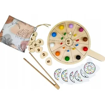 Dřevěná hračka Dort, skládačka, učení barev, procvičování paměti, malý